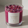 Crimson Bloom Handmade Candle